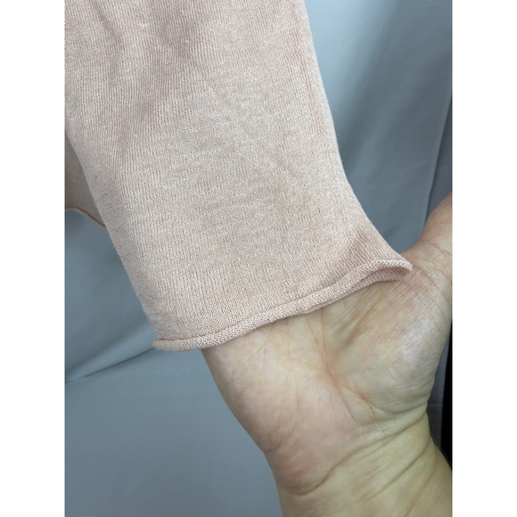 Women's Eileen Fisher Linen Cotton Sweater Peachy-Pink Size XL - Picture 4 of 8
